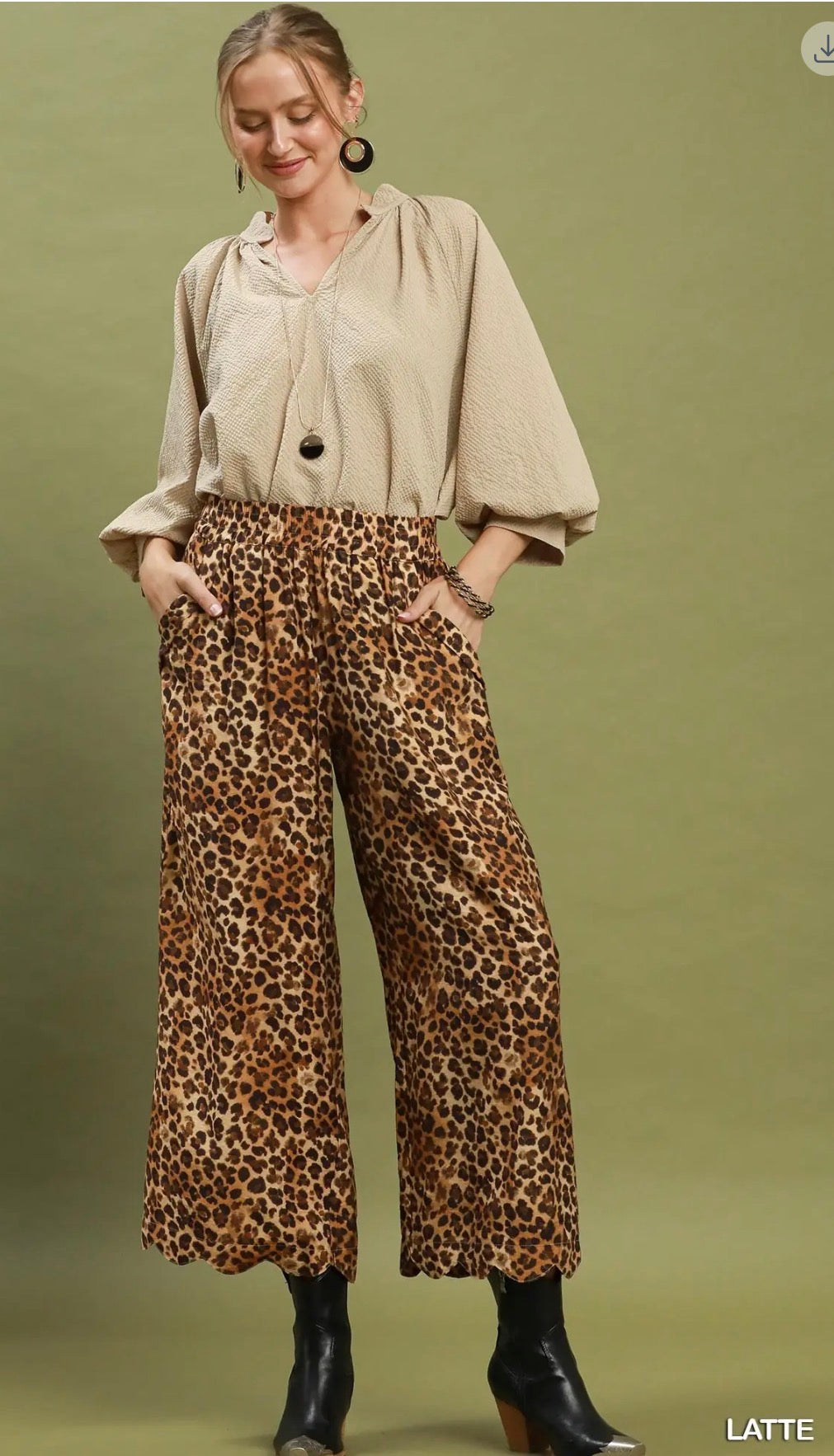 Lisa’s Wide Leg Leopard Pants