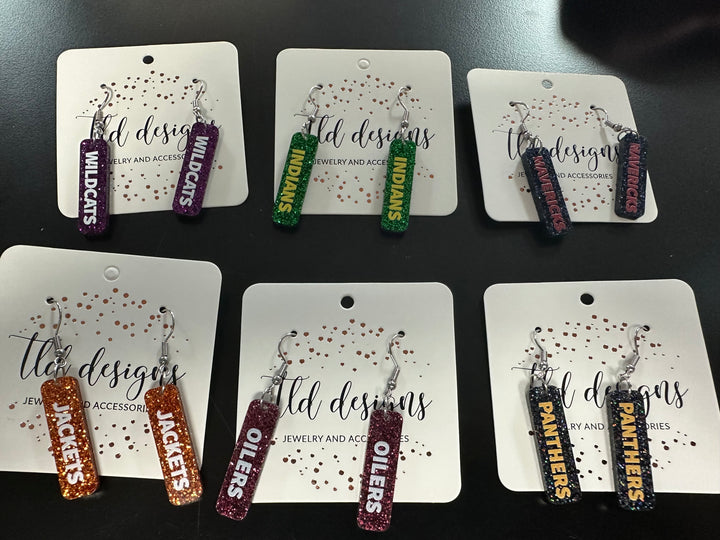 Game Day Sticks School Earrings