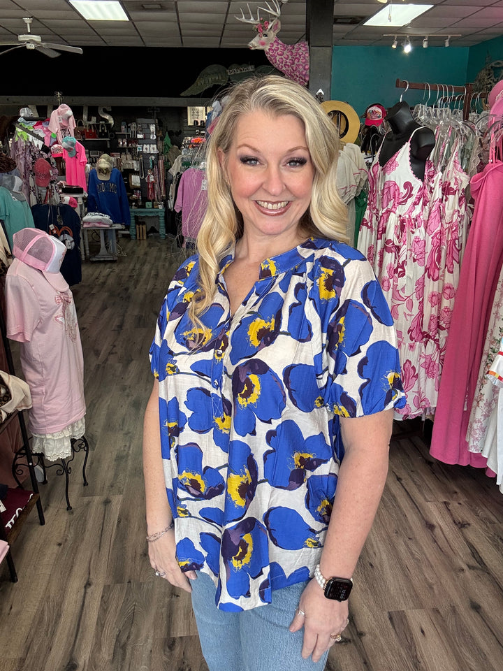 Blue Poppy Top