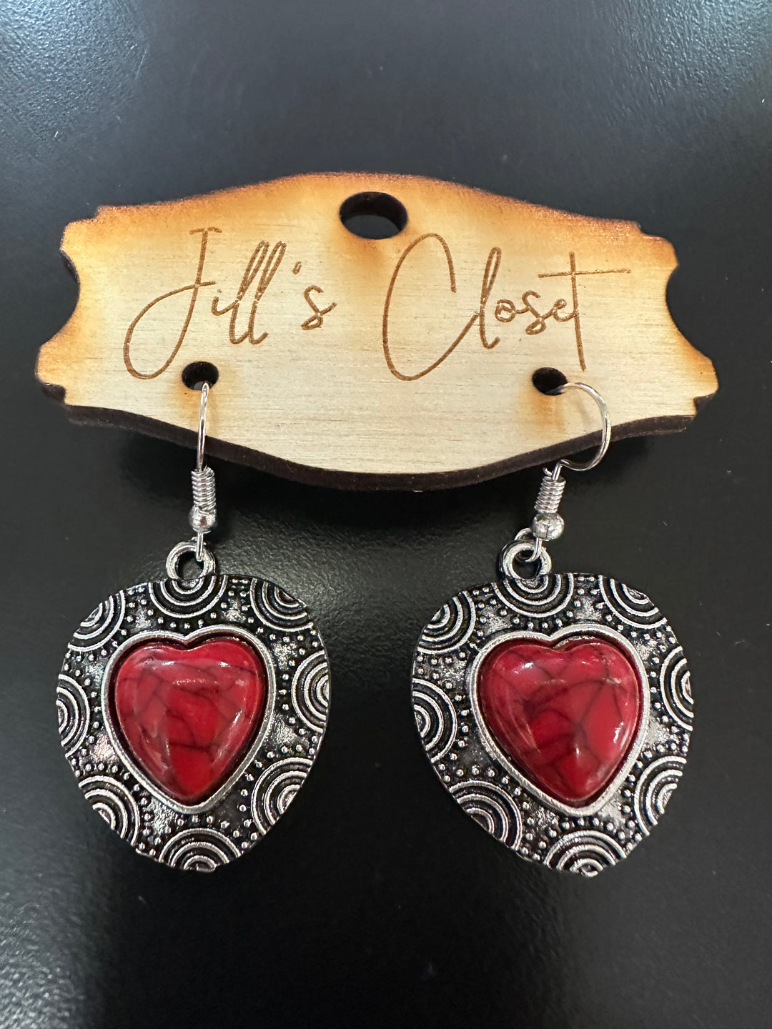Southwest style Red Earrings