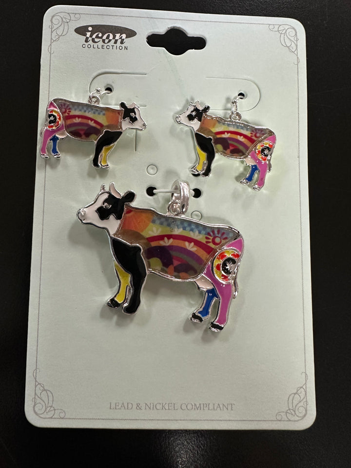 Farm or Show Animal Earrings & Pendant Set