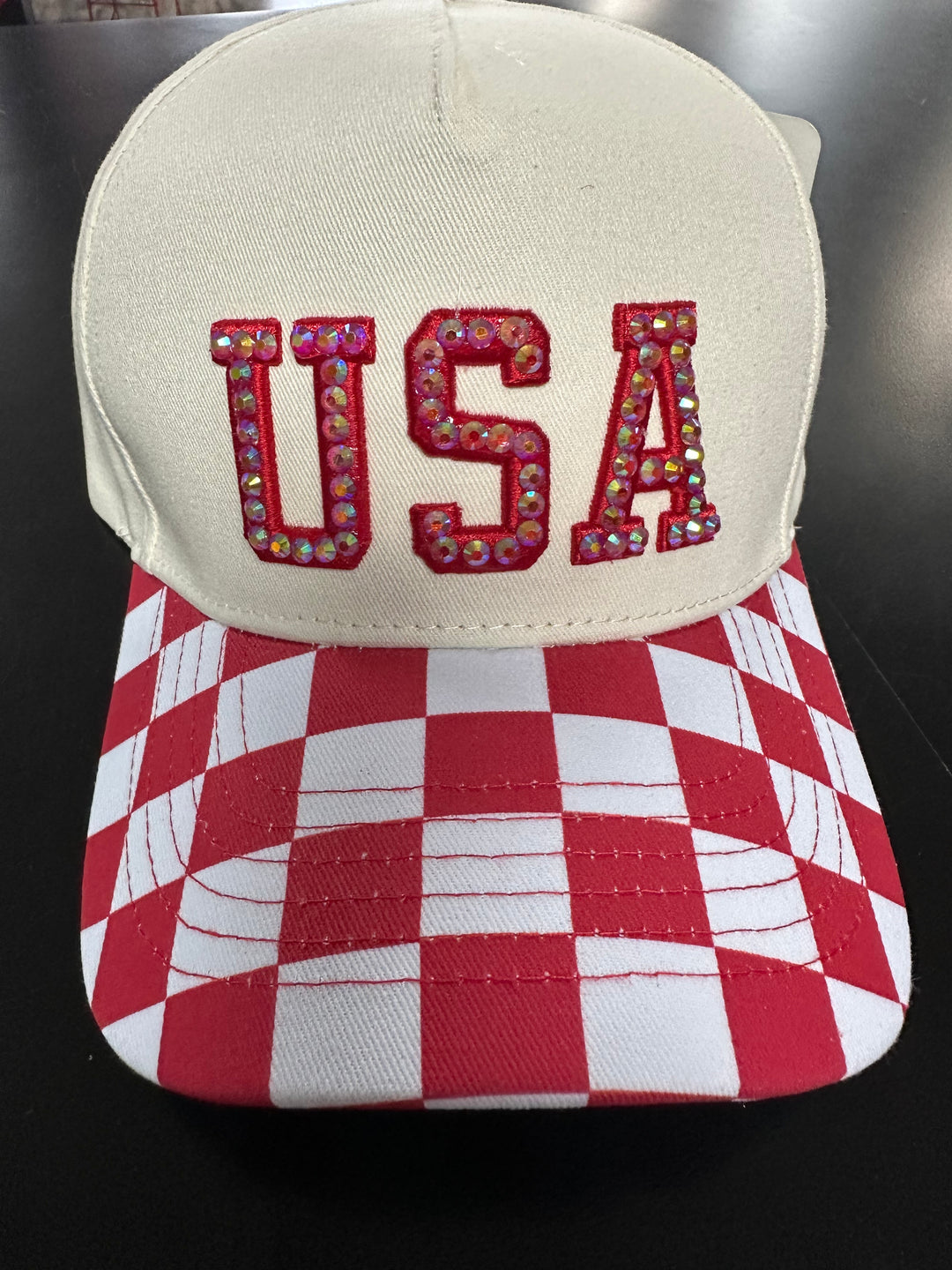 Mama or USA Blinged Trucker Hat