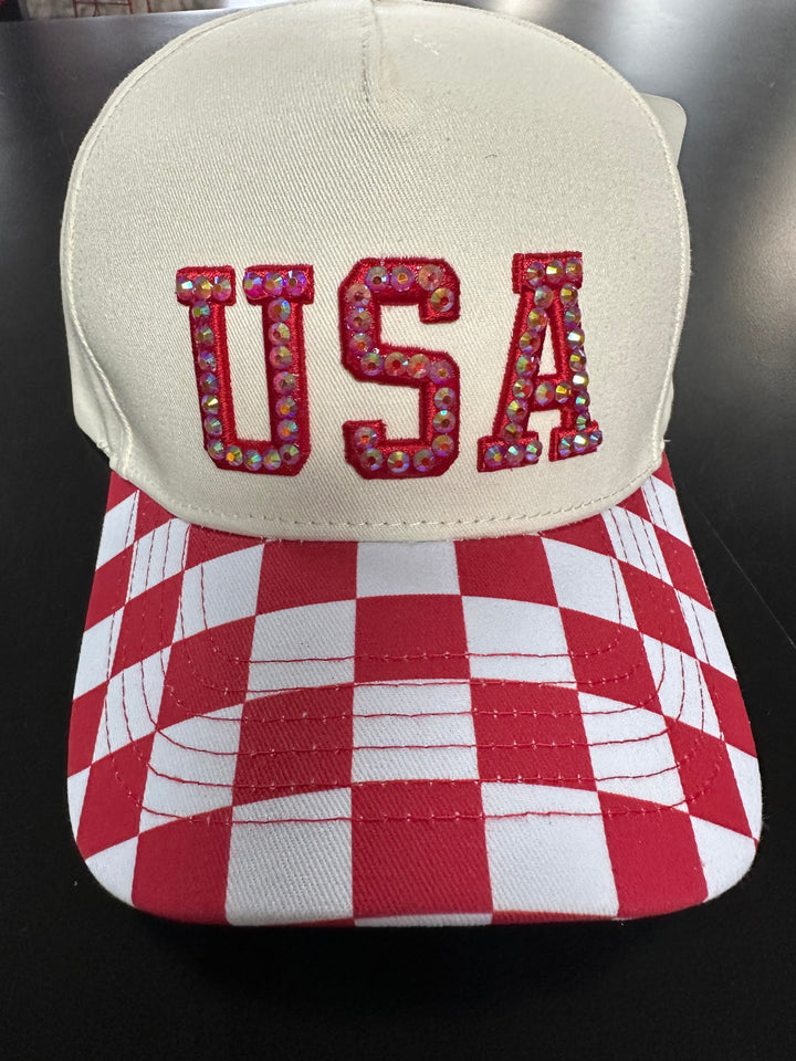 Mama or USA Blinged Trucker Hat
