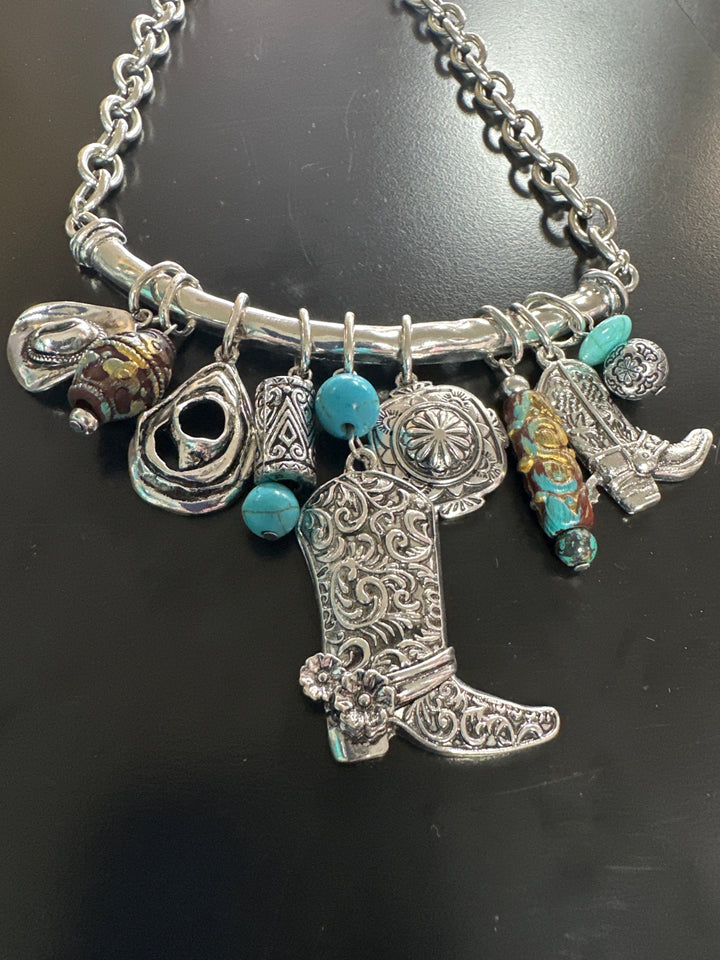 Charm Necklace & Earrings Set