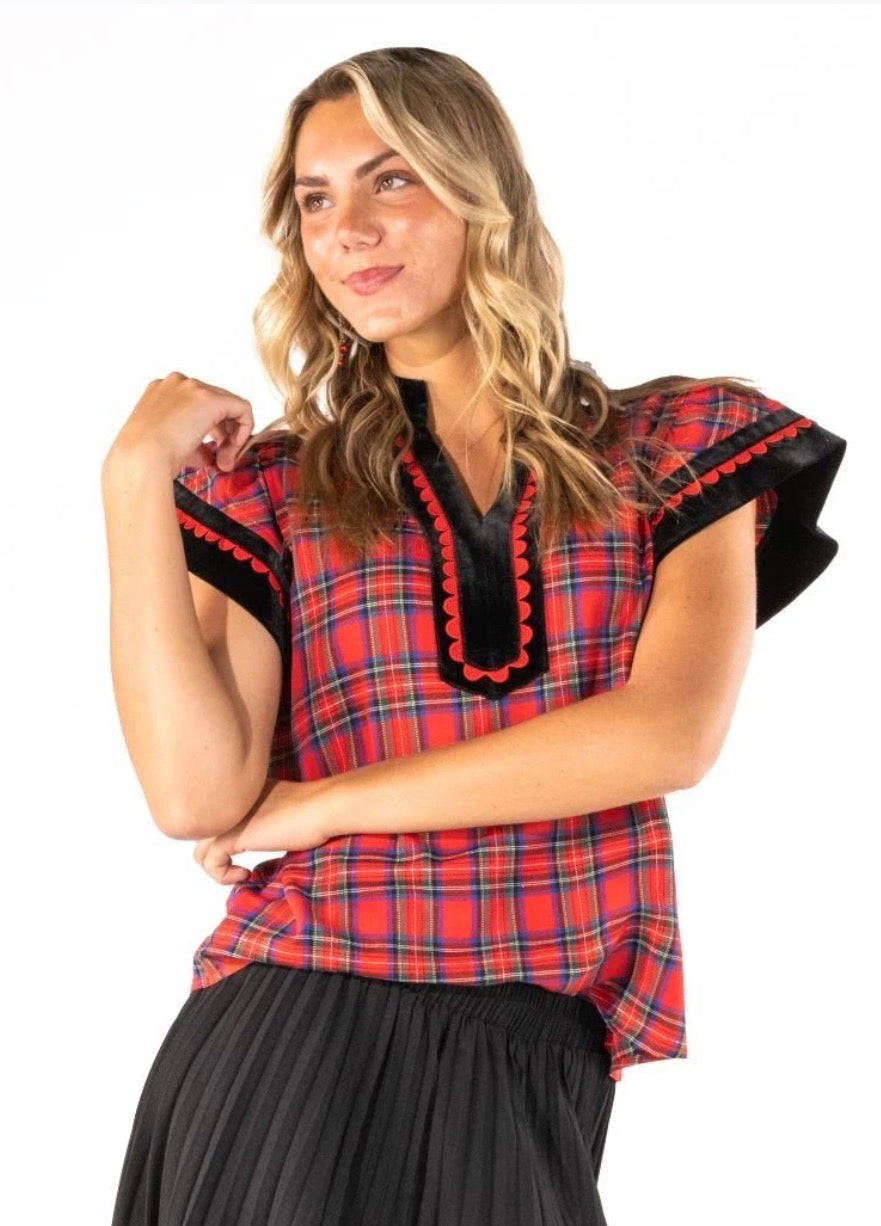 Holiday’s Special Plaid Blouse