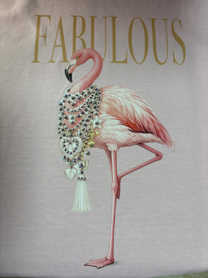 Fabulous Flamingo blinged tee