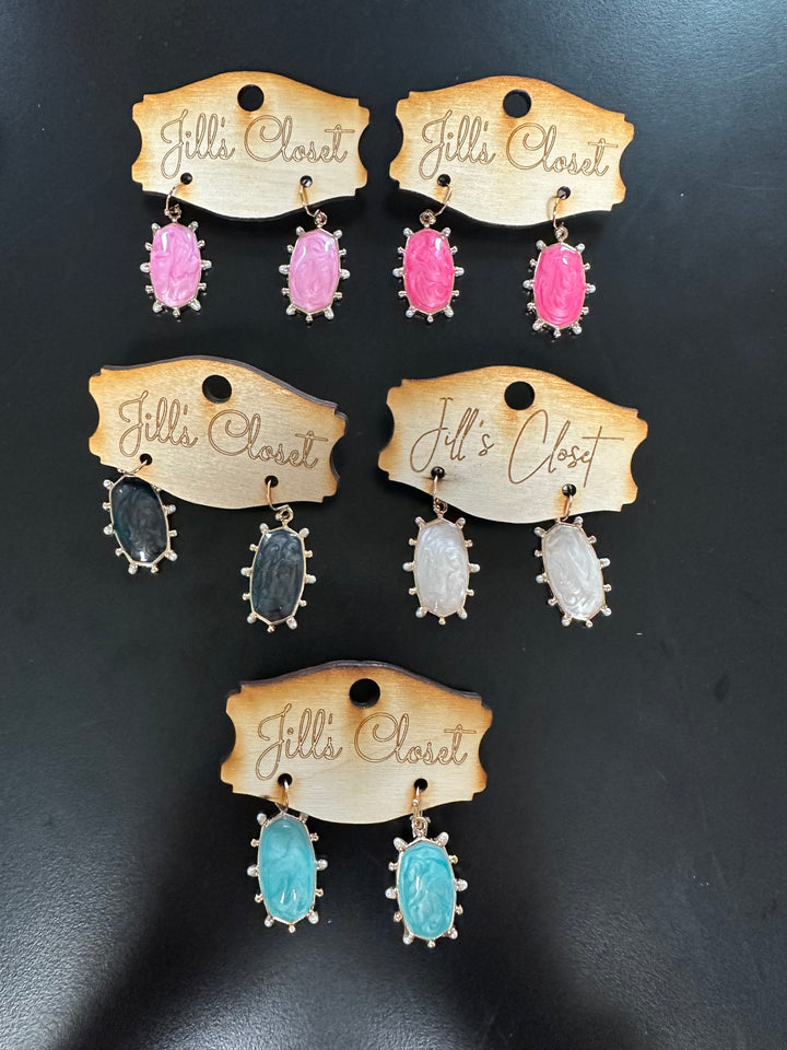 Marbled Drop Earrings
