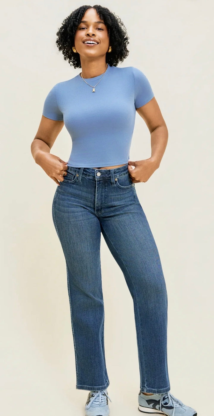Judy Blue MR Tummy Control Straight Jeans