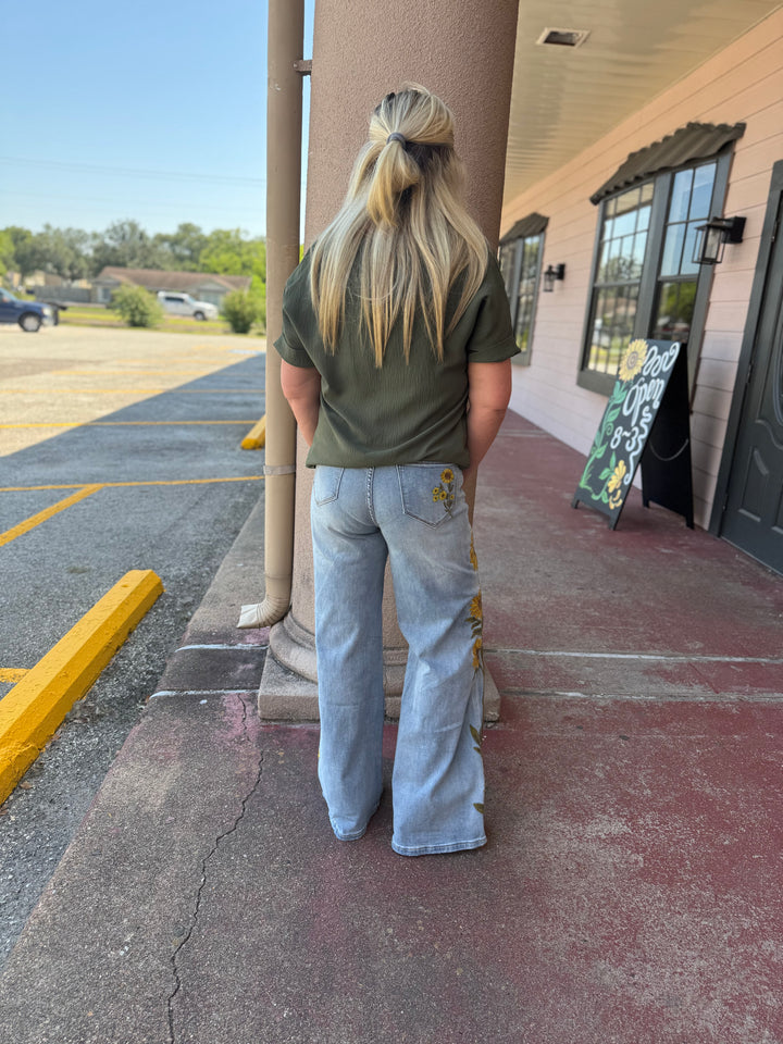 Kristi’s Sunflower Jeans