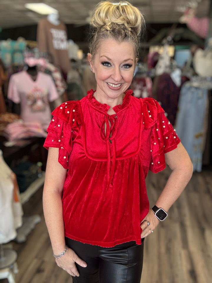 Red Velvet Delight Blouse
