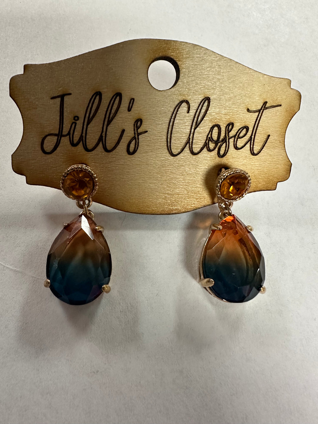 Ombre’ Teardrop Stud Earrings