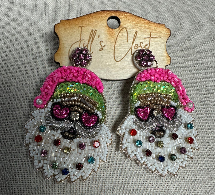 Beaded Christmas Earrings