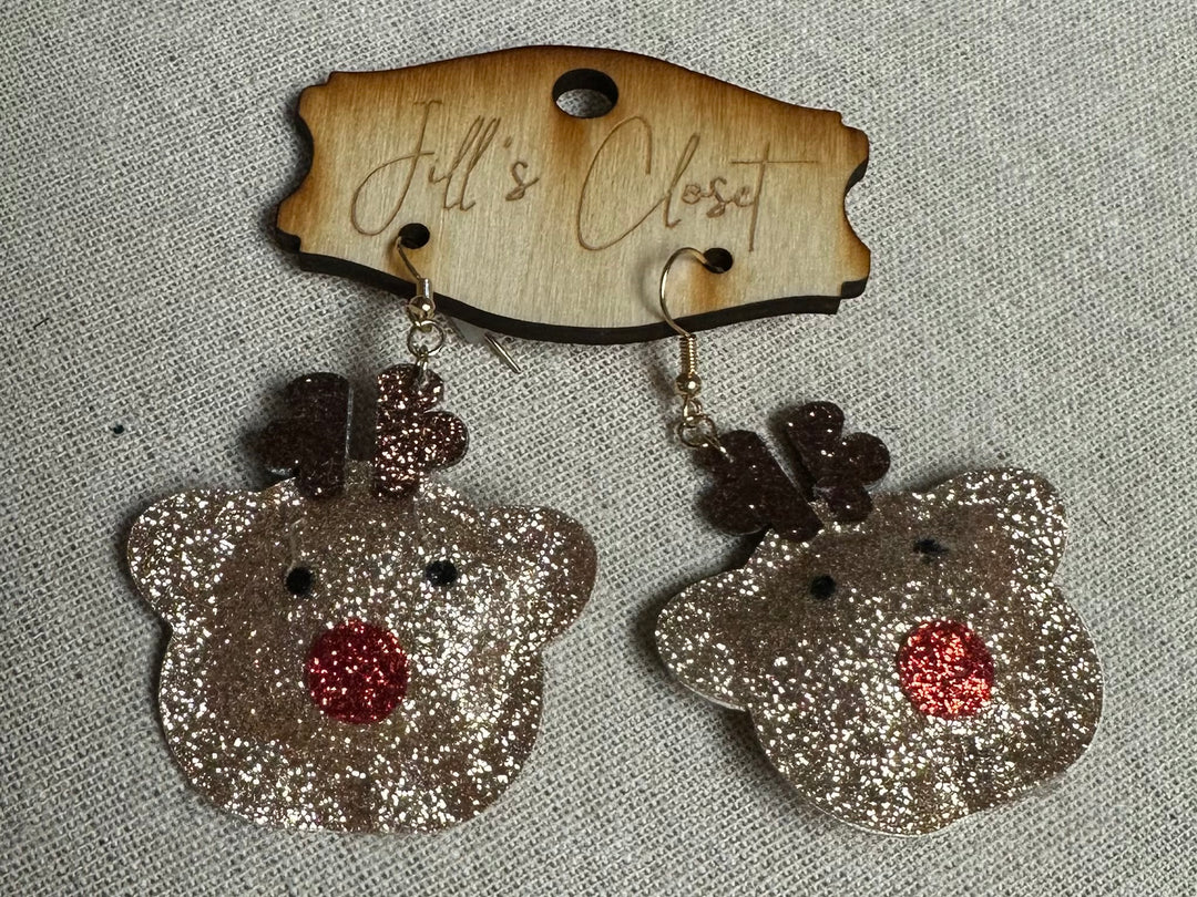 Puff Christmas Earrings