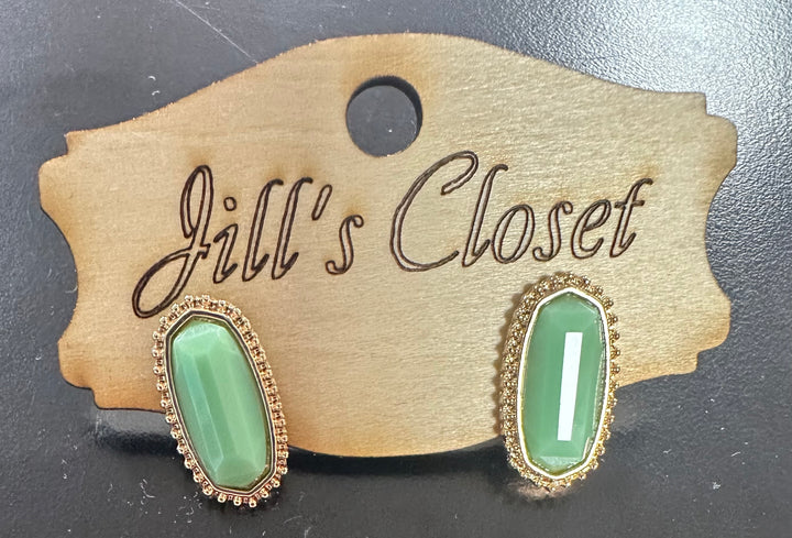 Oval Stud Earrings