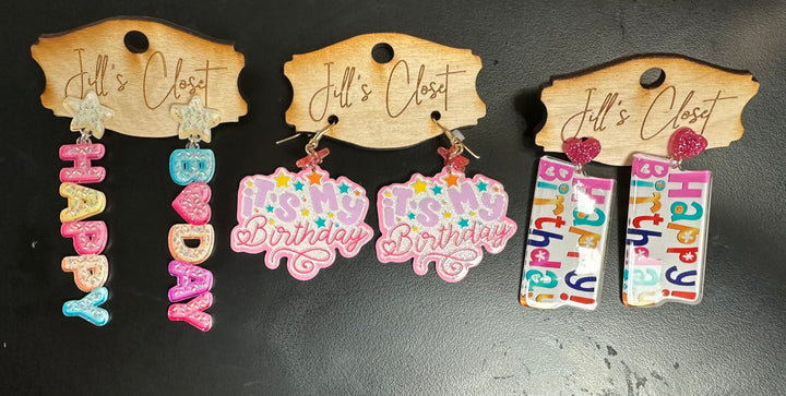 Happy Birthday Earrings