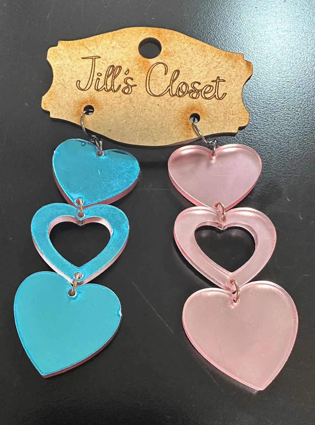 Hearts Times 3 Earrings