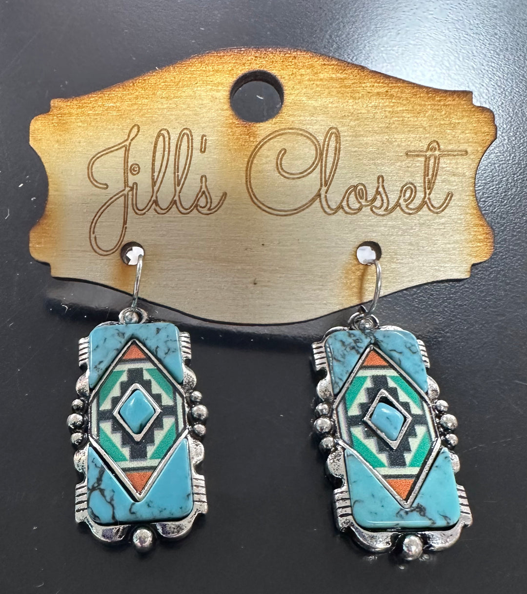 Turquoise Blanket Earrings