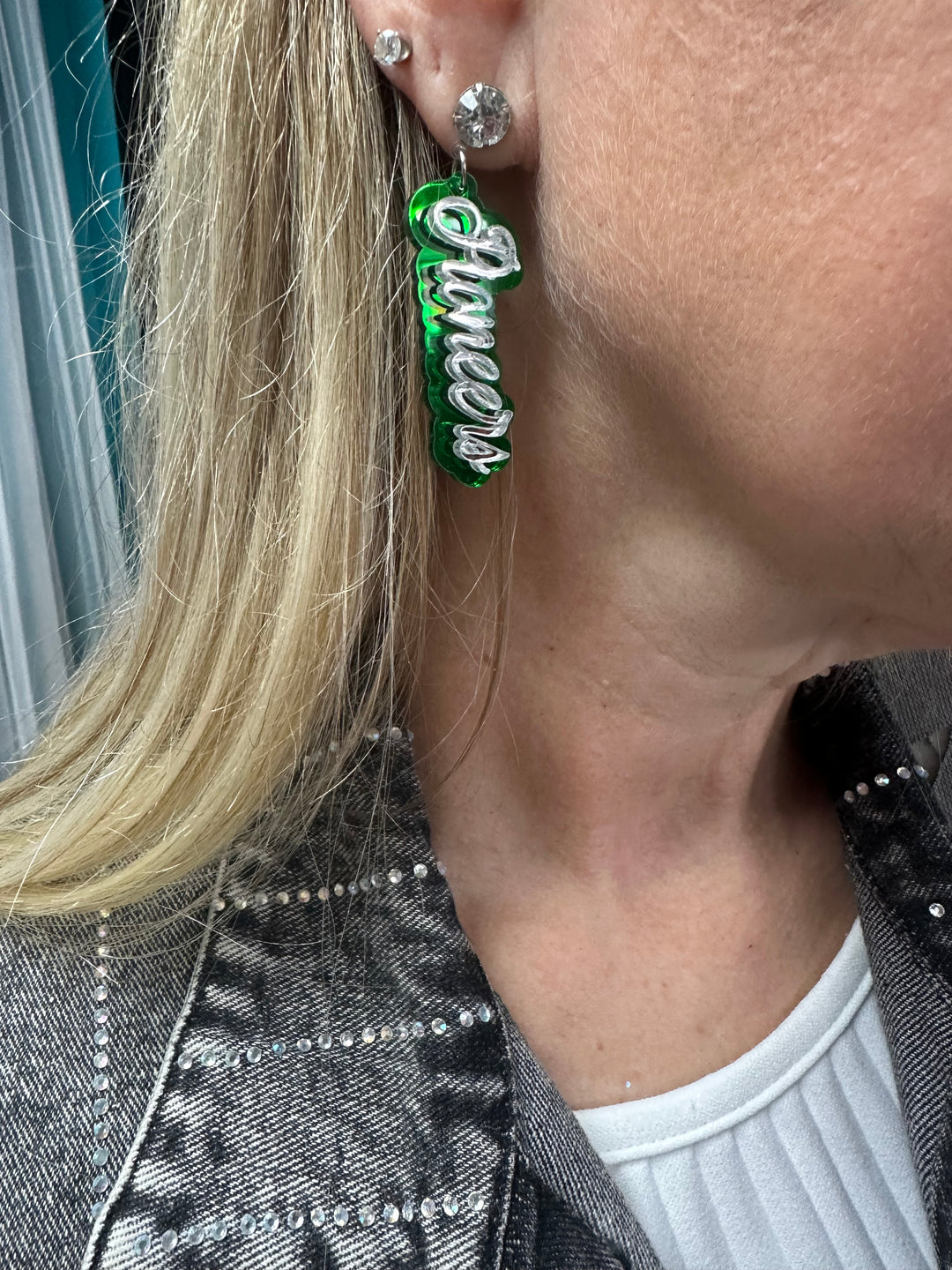 Rhinestone Mascot earrings