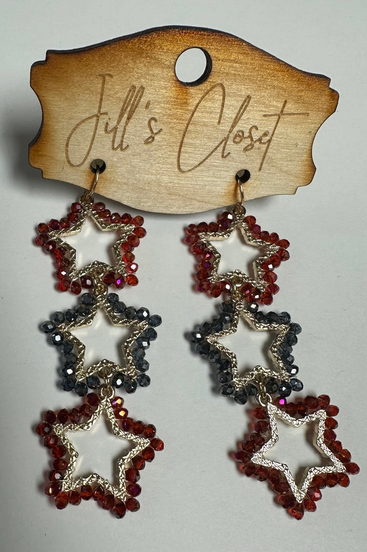 Patriotic Star earrings