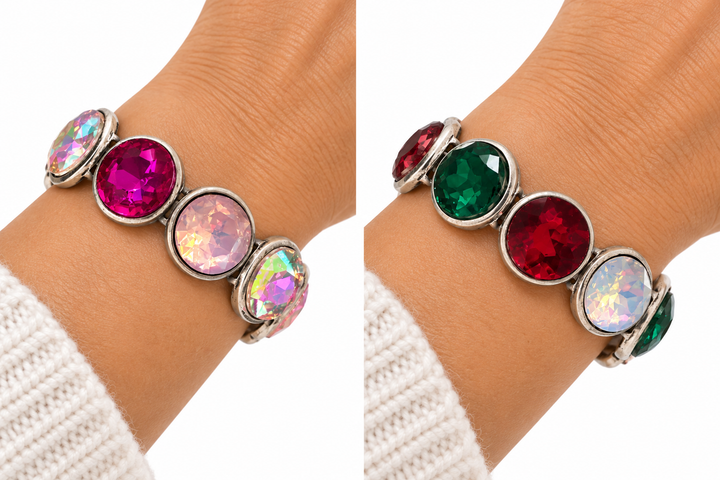 Rd. Faceted Stone Bracelets
