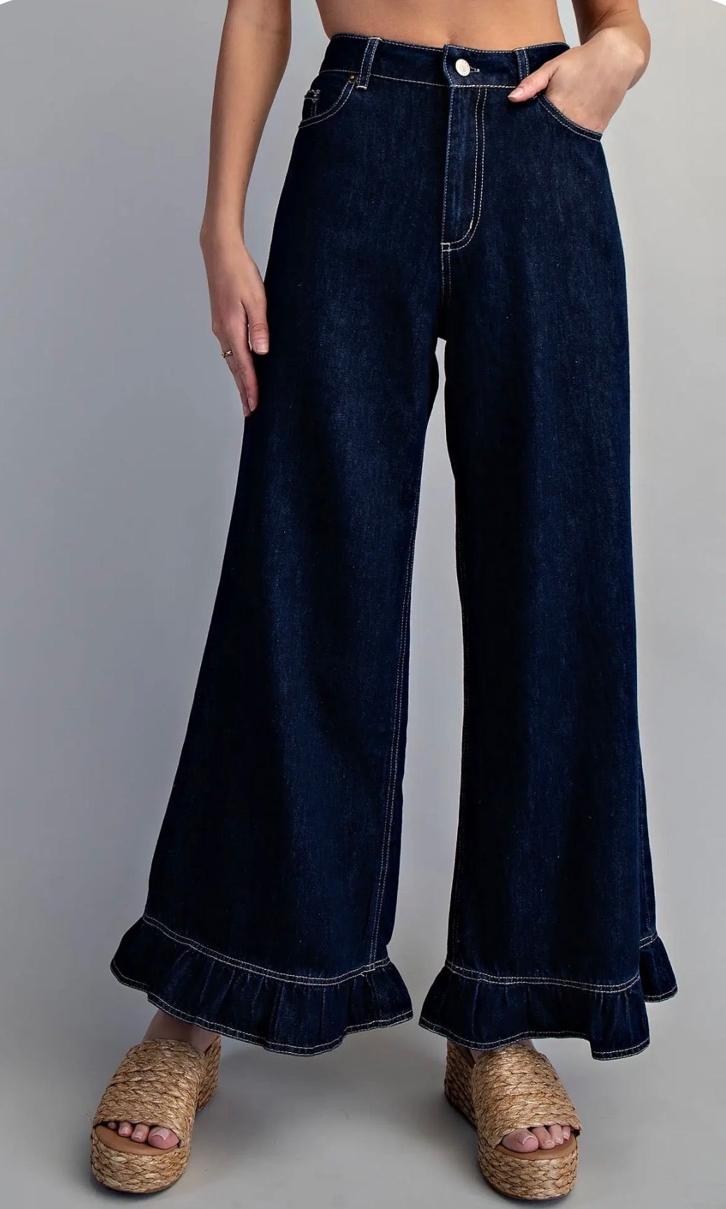 Ruffle Me Denim Pants