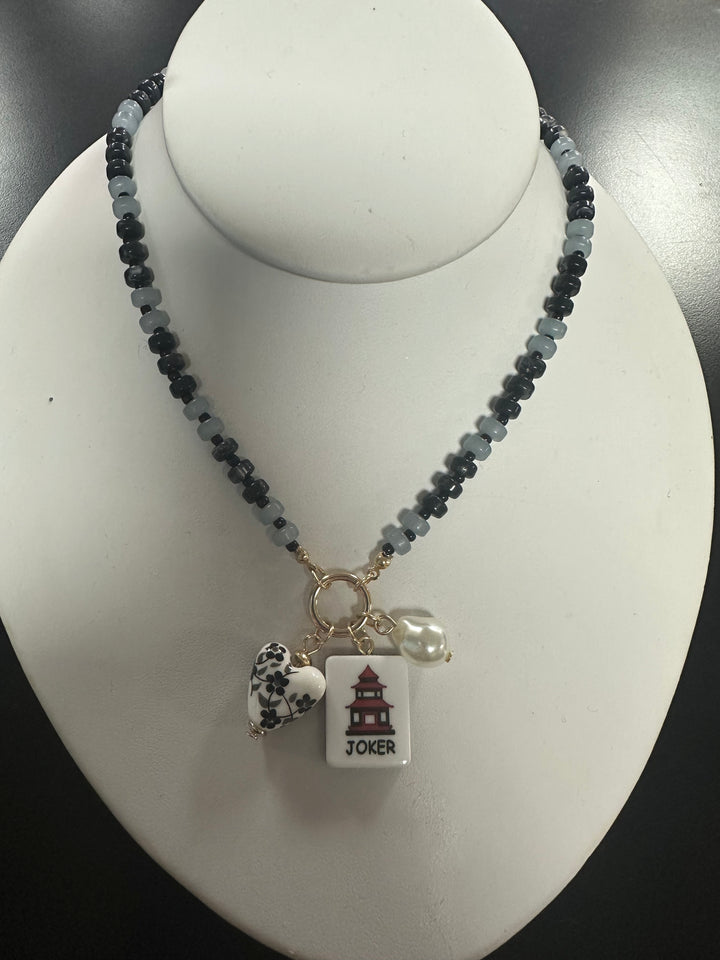 Mahjong Tile Charm Necklace