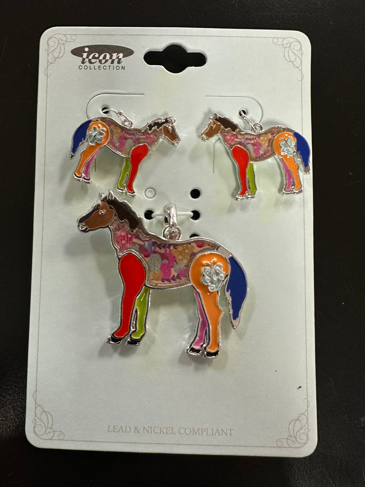 Farm or Show Animal Earrings & Pendant Set