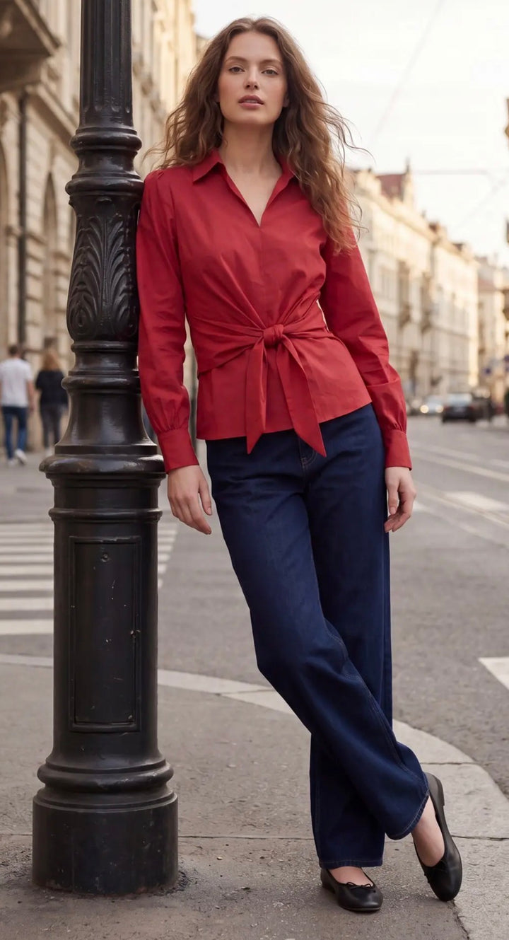 Jennifer’s Front-Tie Blouse