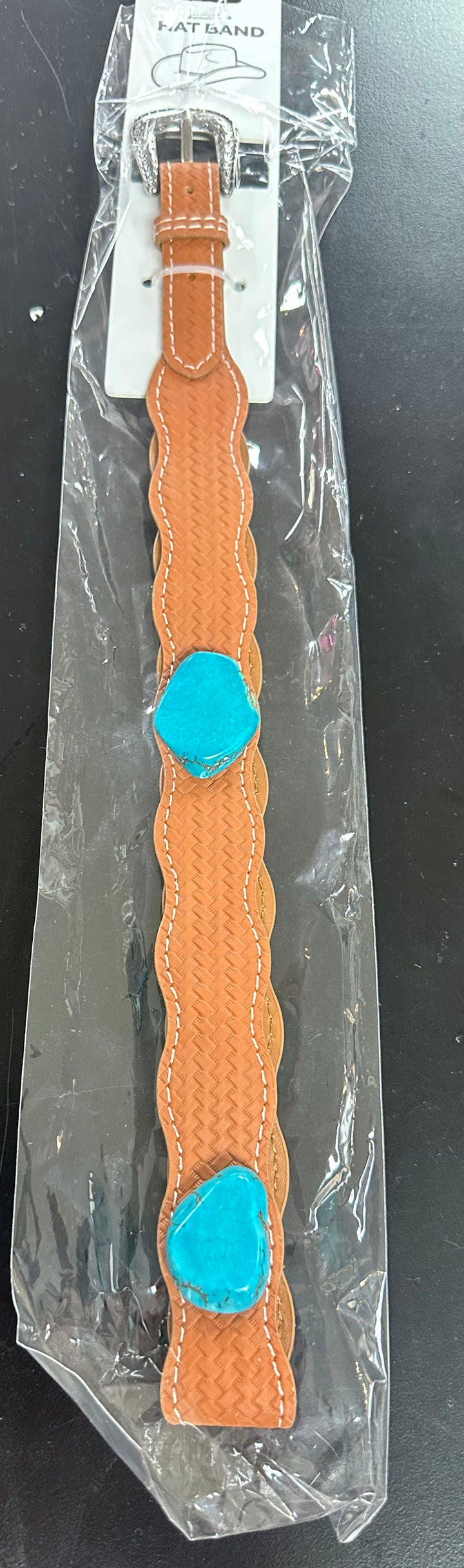 Leather & Chunk Hatband