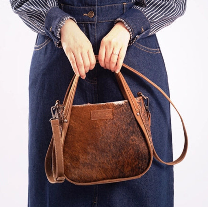 Kenna’s Cowhide Bag