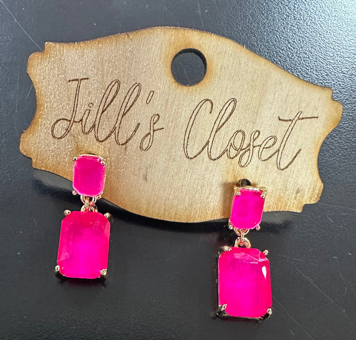 Emerald Cut Stud Earrings