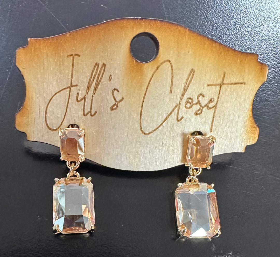 Emerald Cut Stud Earrings
