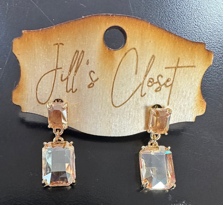 Emerald Cut Stud Earrings