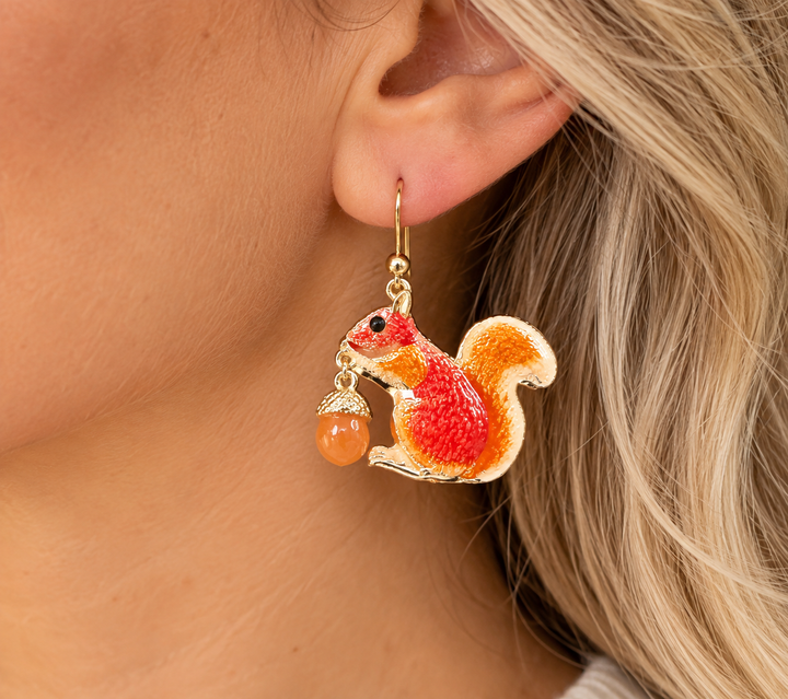 Squirrel Fishhook Earrings