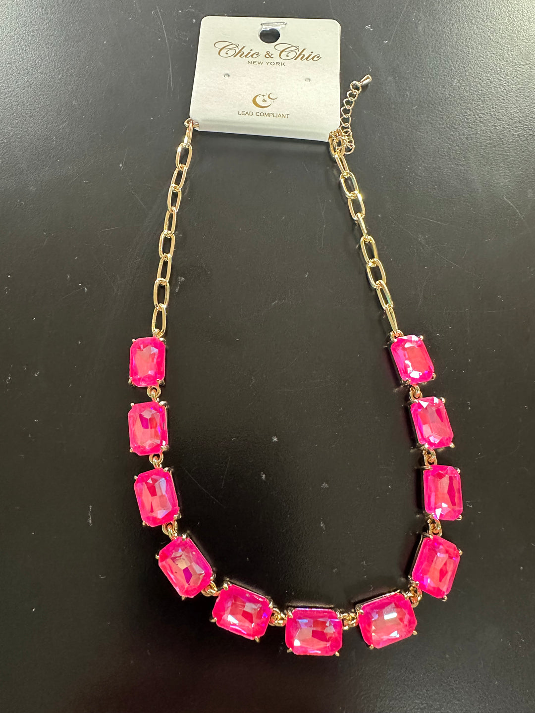 Sherbet Faceted Stone Necklace