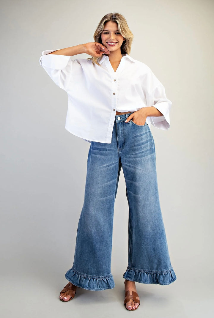 Ruffle Me Denim Pants