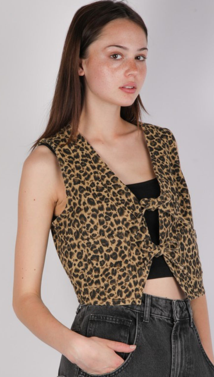 Janey’s Leopard Vest