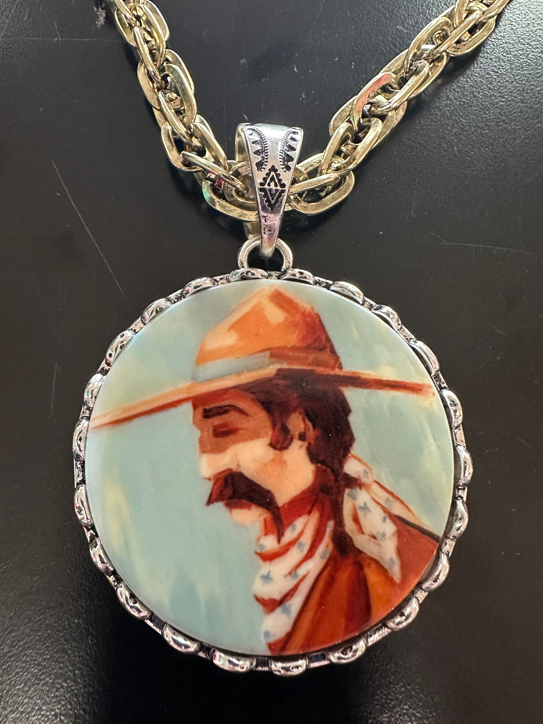 Western Photo Plaque Necklace
