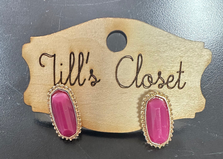 Oval Stud Earrings
