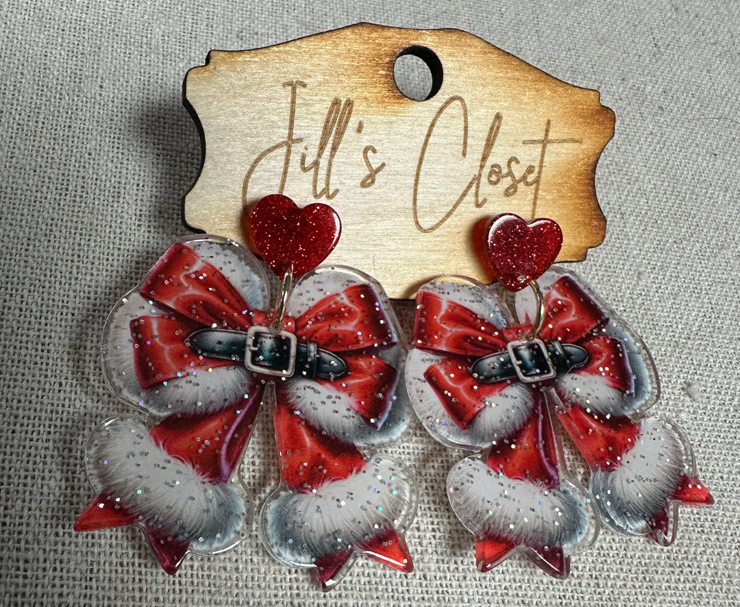 Christmas Bow Earrings