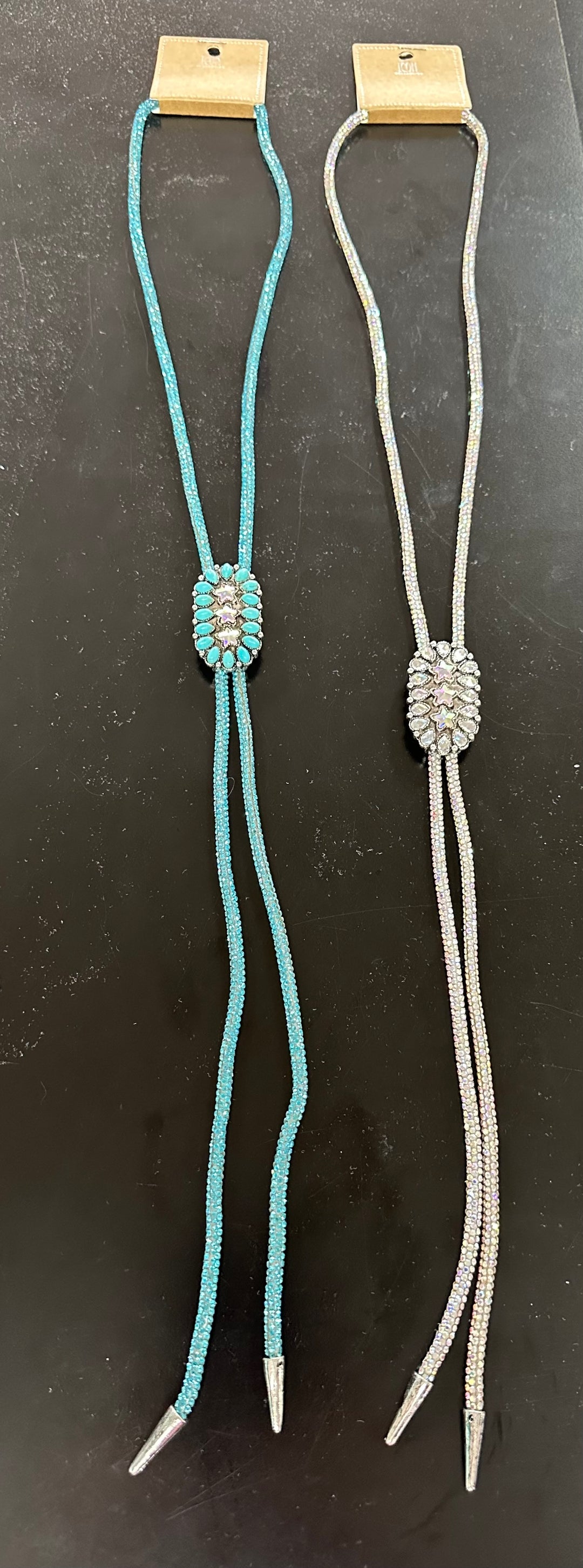 Bling Bolo Tie Necklace