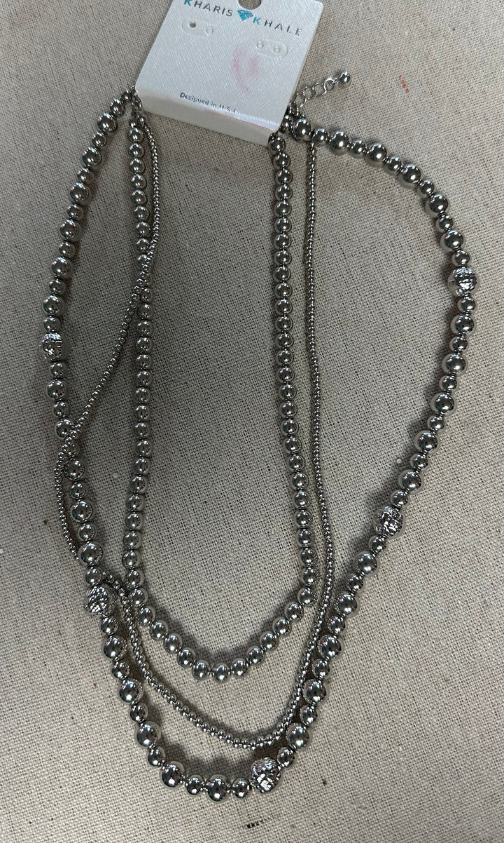 Triple Beaded Necklace