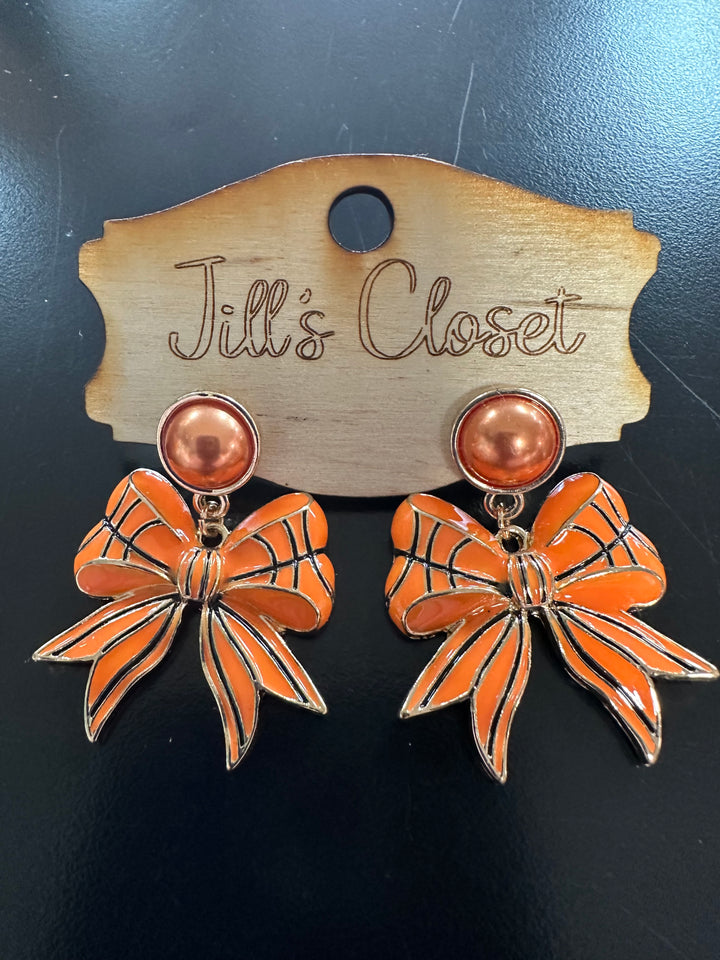 Sports Stud Bow Earrings