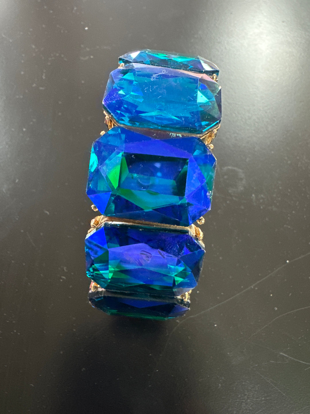 Lg. stone faceted Crystal Bracelets