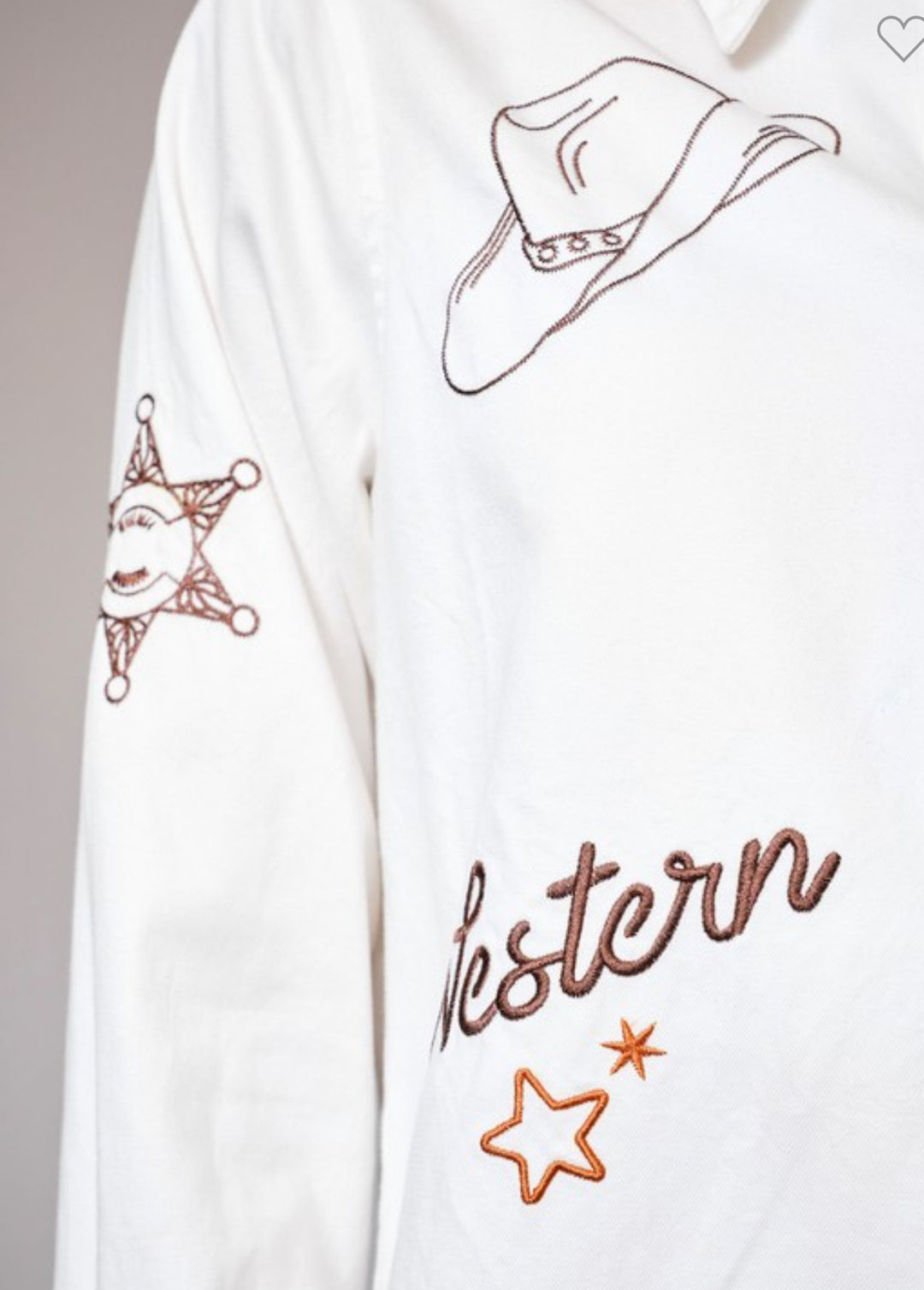Embroidered Western Motif Shirt