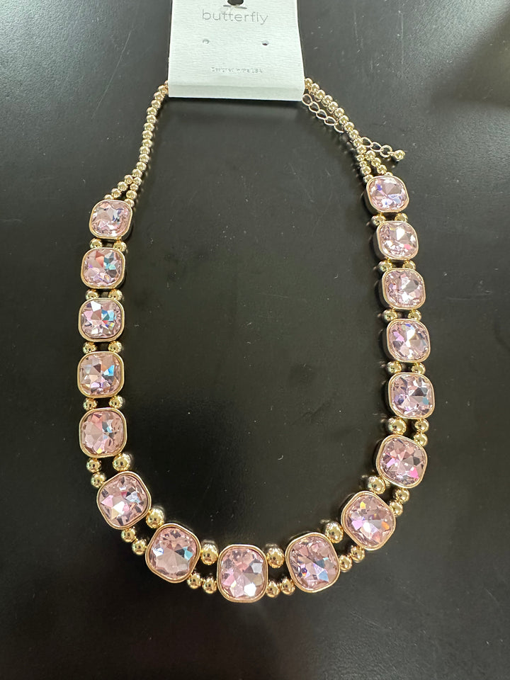Extra Bling Faceted Stone Necklace
