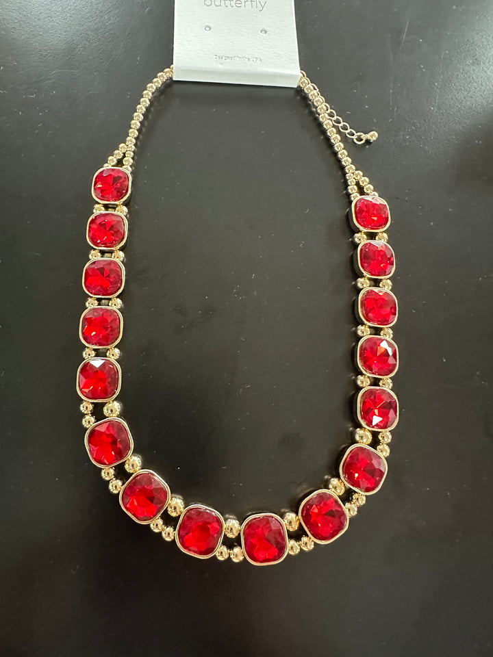 Extra Bling Faceted Stone Necklace