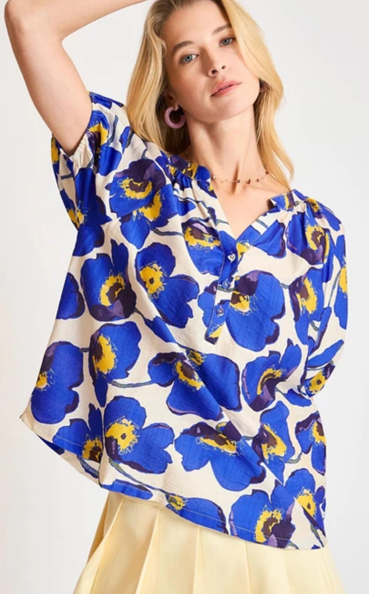 Blue Poppy Top