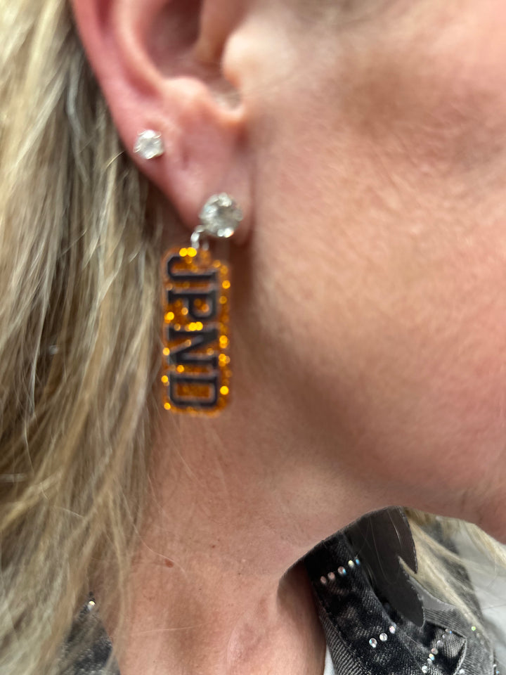 Rhinestone Mascot earrings