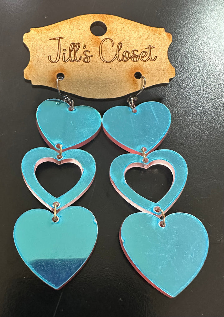Hearts Times 3 Earrings